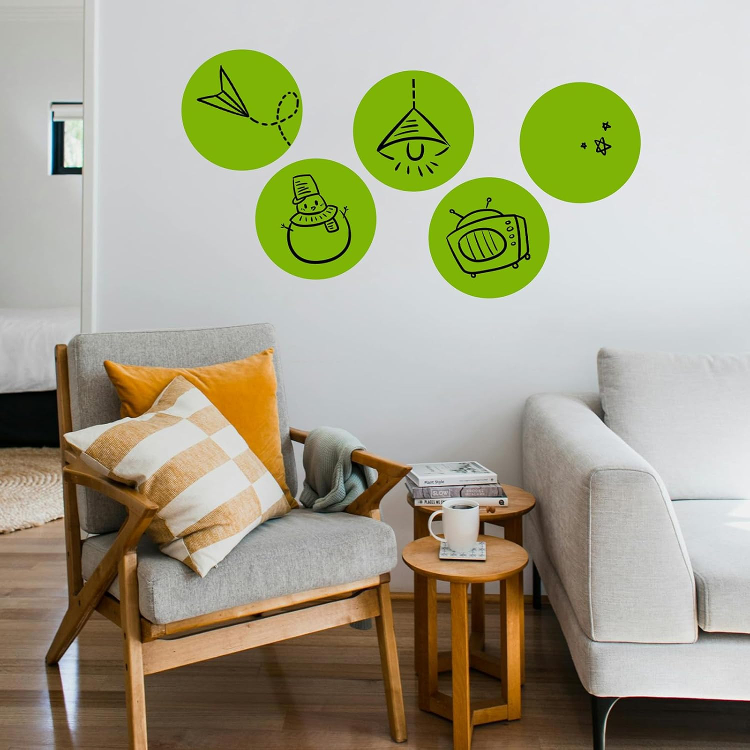 Colorful Dry Erase Dots Circles for Tables Dry Erase Spots for Desk, 10 Pcs | Se