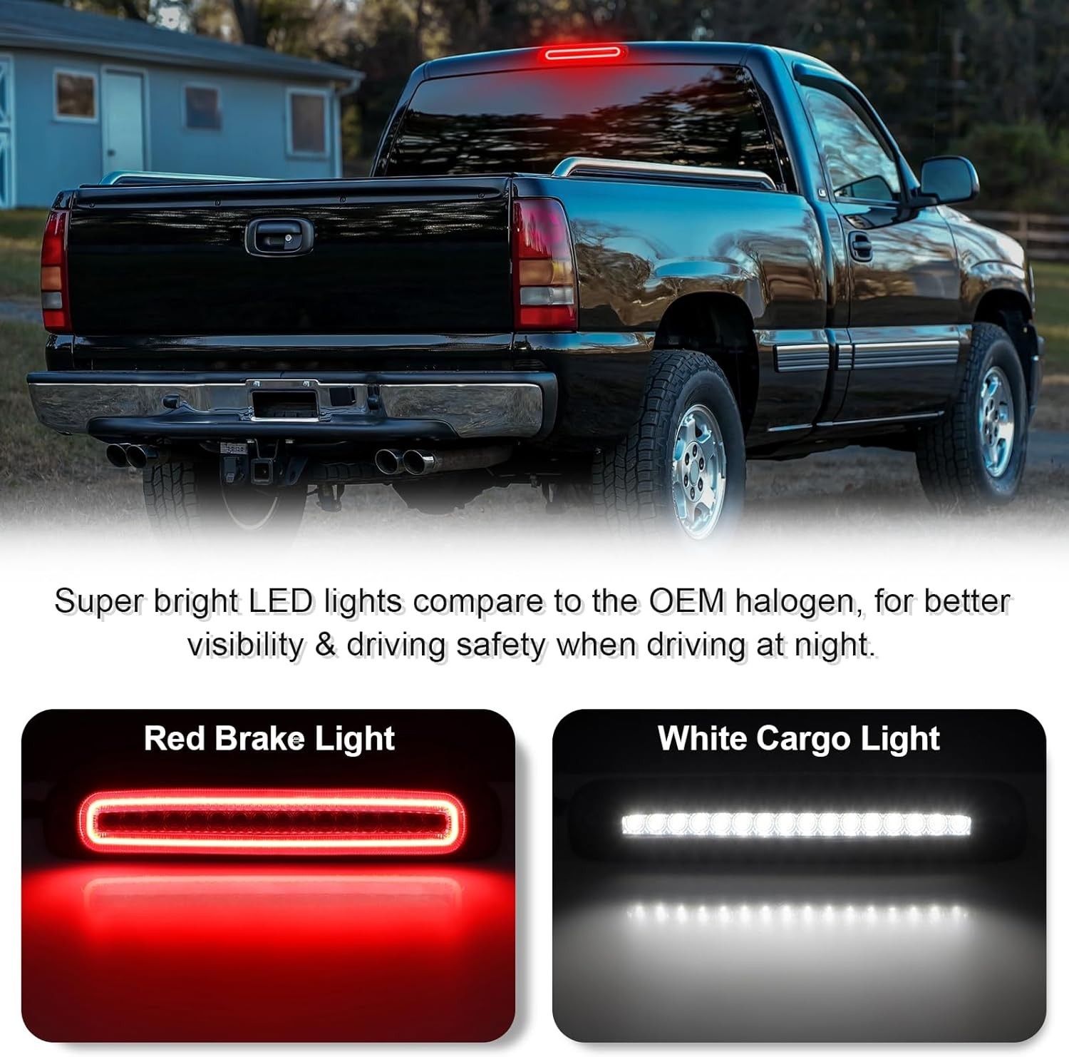 LED 3Rd Brake Light Replacement for 1999-2006 Silverado Sierra 1500 2500 3500 HD