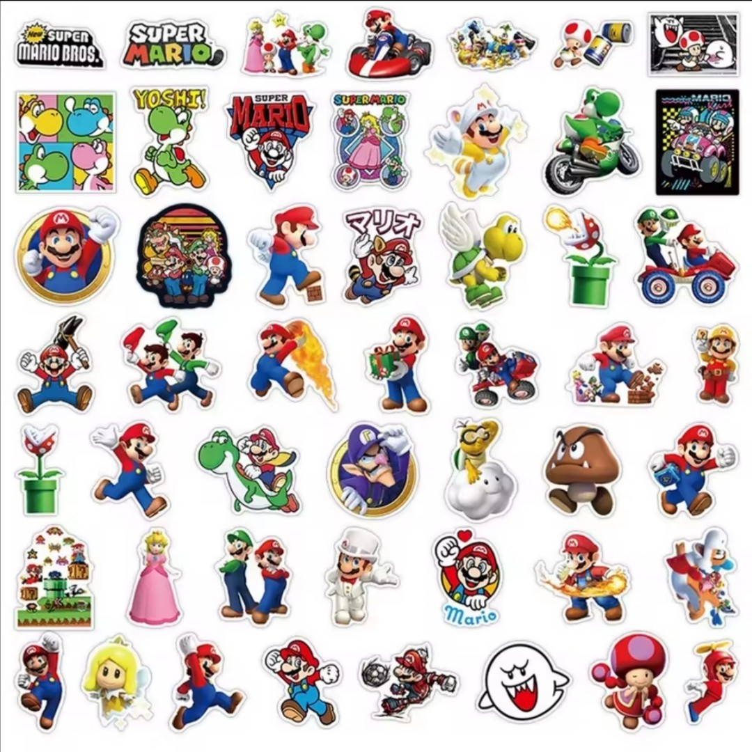 10 PCS Mario Party Super Mario Video Game Characters Stickers 2 BRAND NEW