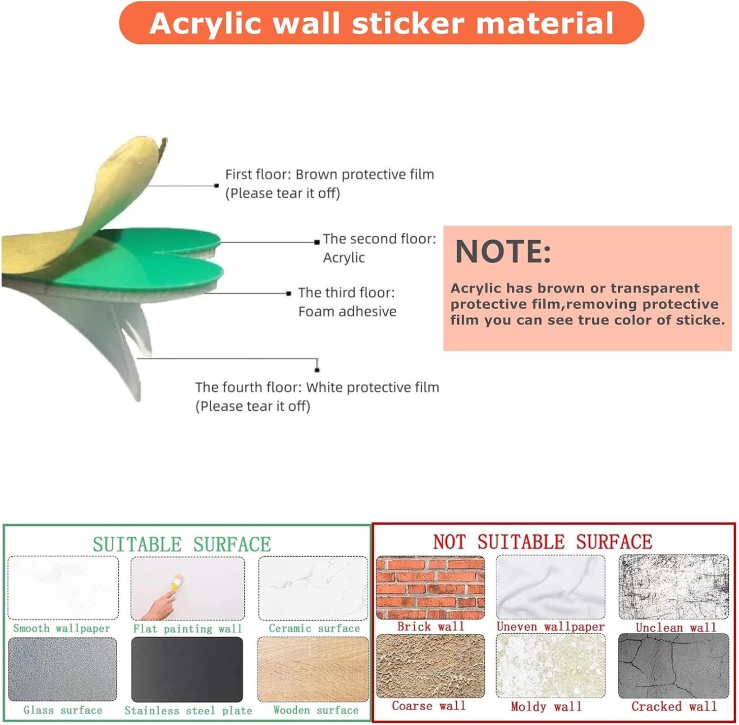 Elegant 3D Tree Wall Art – DIY Acrylic Family Tree Decal 98"x51" Waterproof