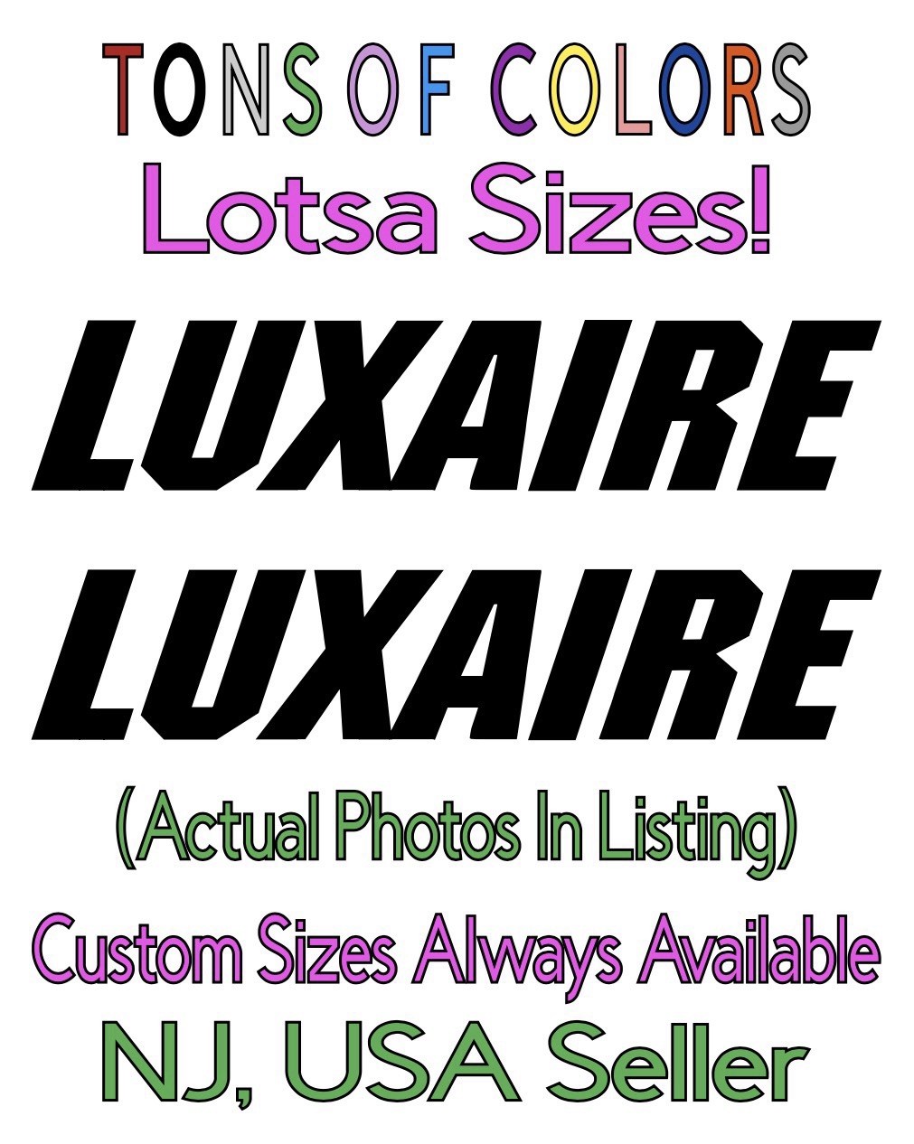 TWO Luxaire HVAC Die Cut Vinyl Decals Thermostat Maker Home Comfort Stickers