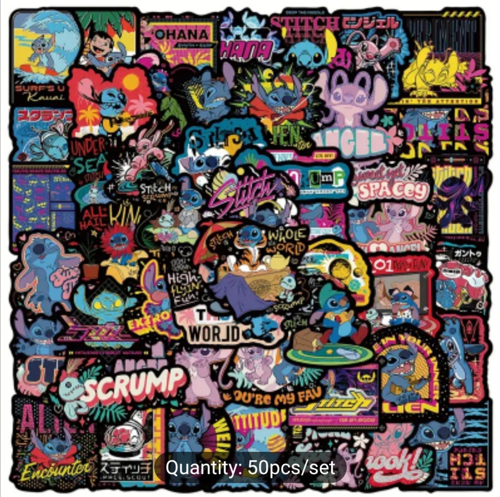 20 PCS Disney Lilo And Stitch Angel Scrump Mix 2 Stickers BRAND NEW