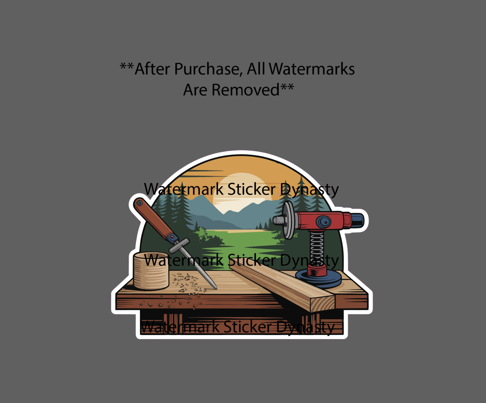 Woodworking Sticker Waterproof Decal Wood Lumber Table Chair Gift NEW