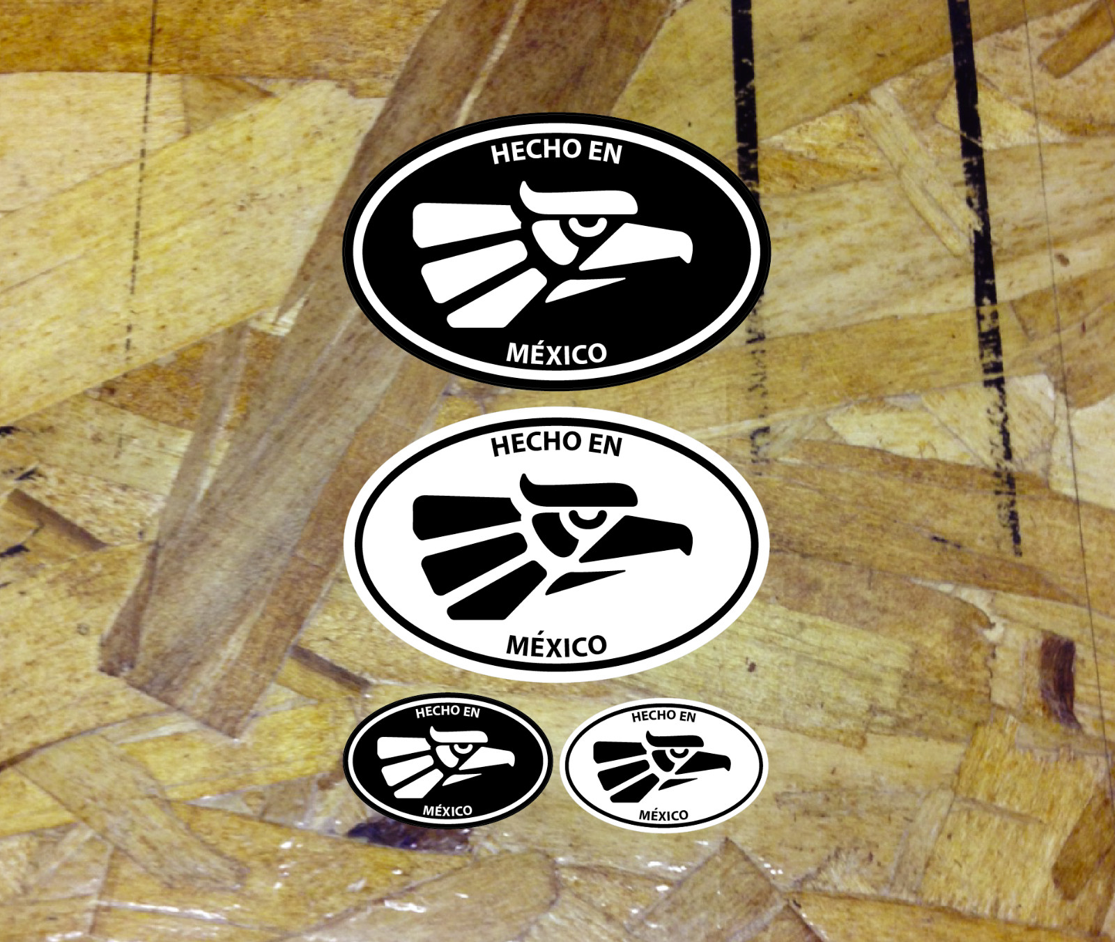 Hecho En Mexico MX Oval Bumper Car Truck Sticker Decal 4 for 1 – 3.8"