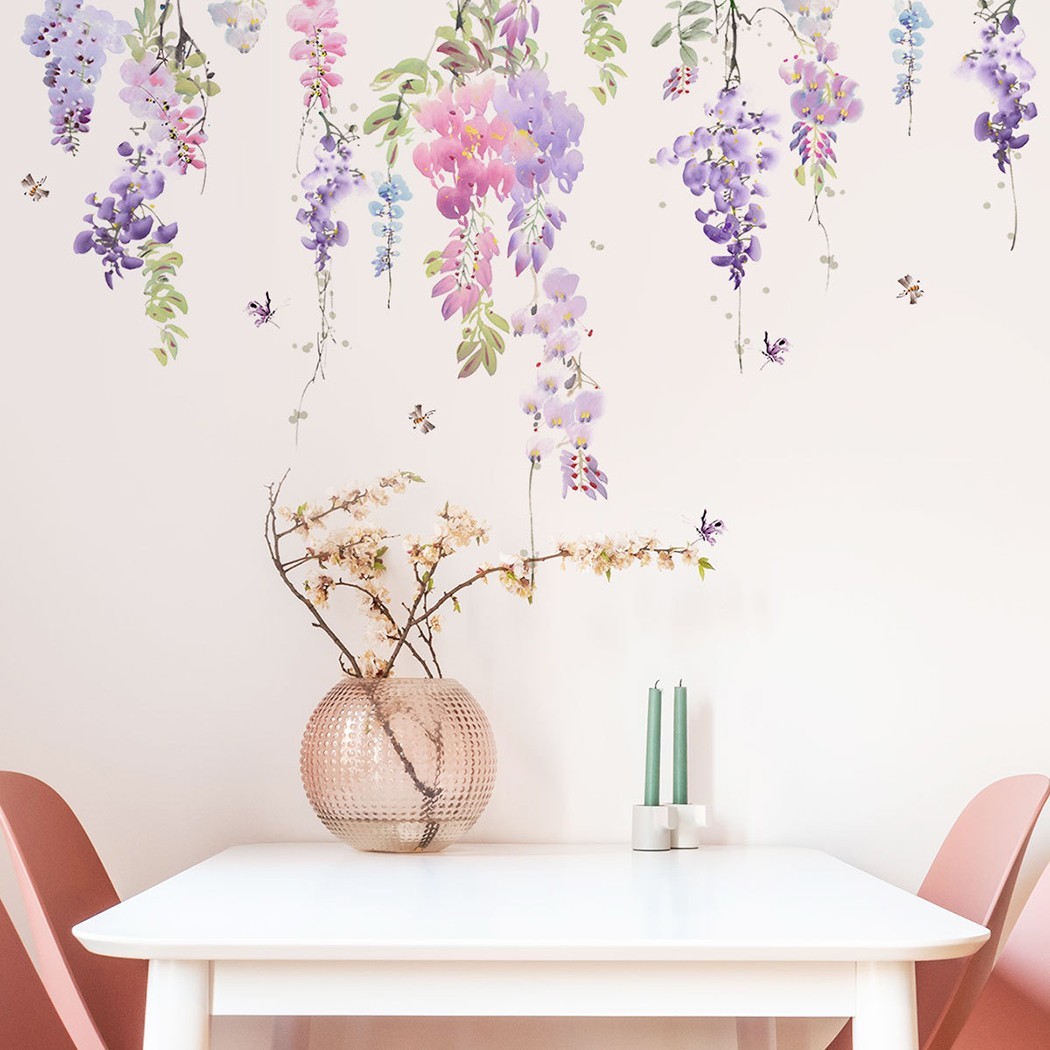 Wall Sticker Decal Decor Decoration Floral Flowers Home Plants Sticker