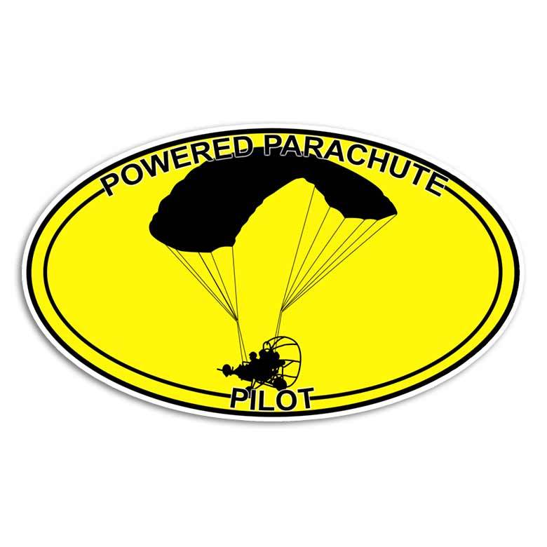 Powered Parachute Sticker Paraglider Decal Pilot Aircraft Ultralight Sky USA