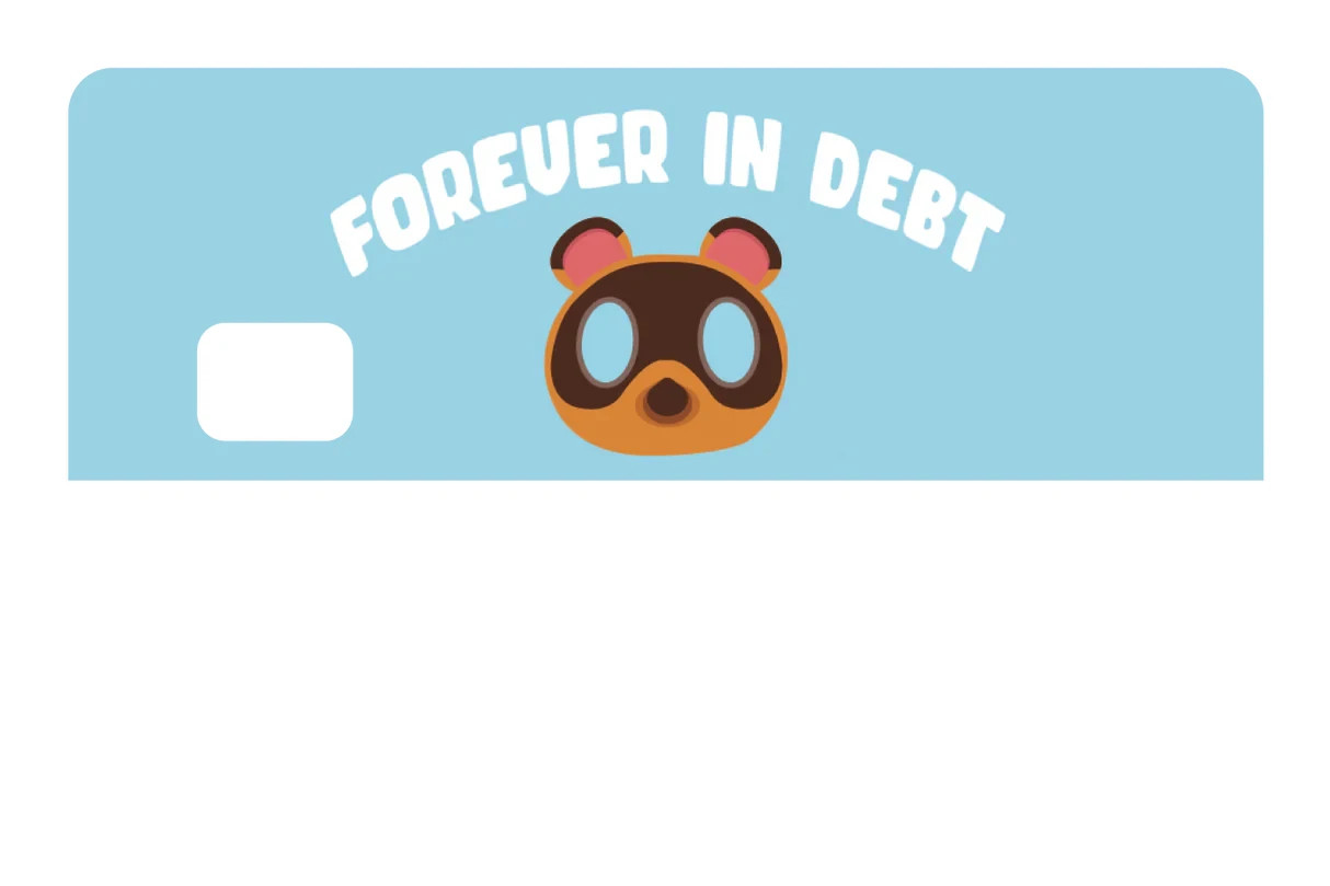 Forever In Debt Card Skin 4 Pack Financial Humor Relatable Struggle Debt Meme