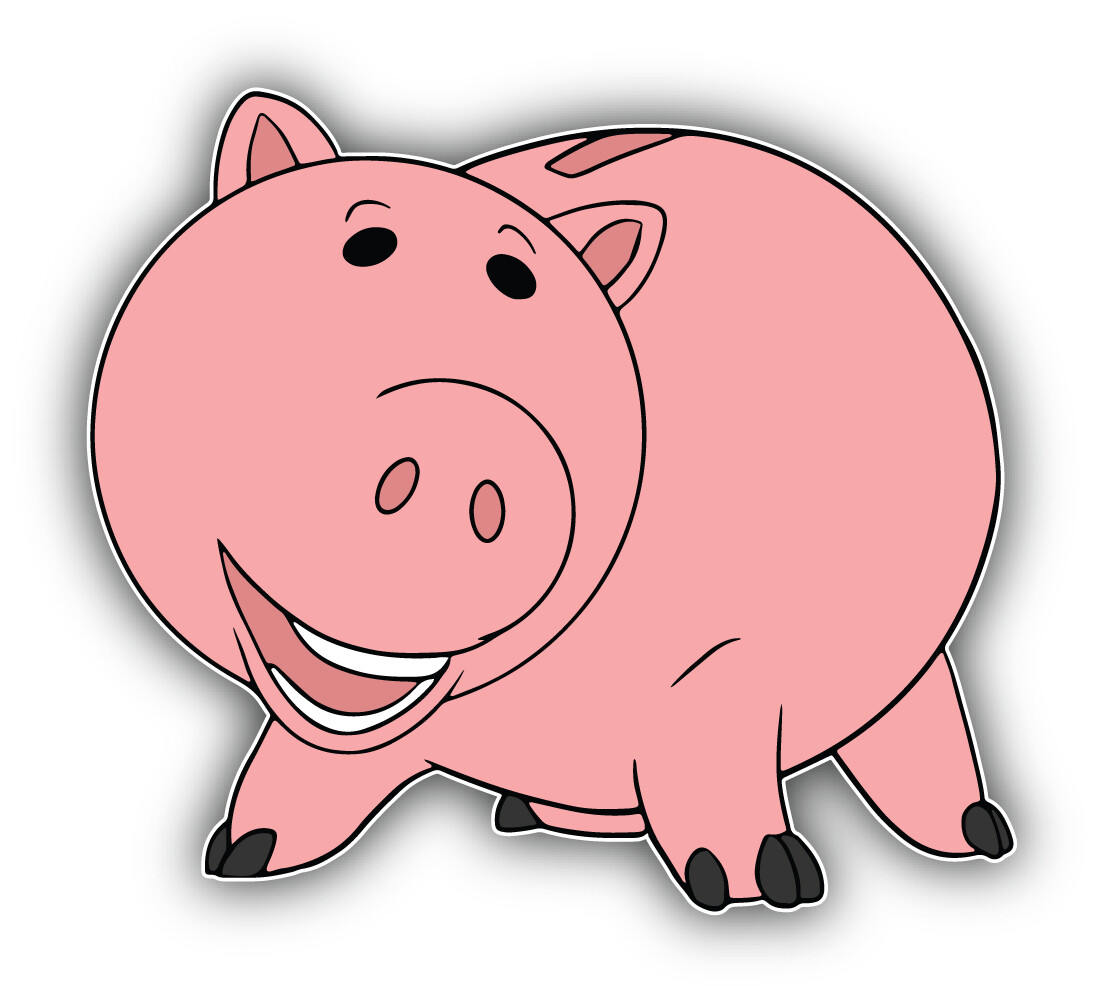 Toy Story Cartoon Hamm Sticker Bumper Decal – "SIZES"