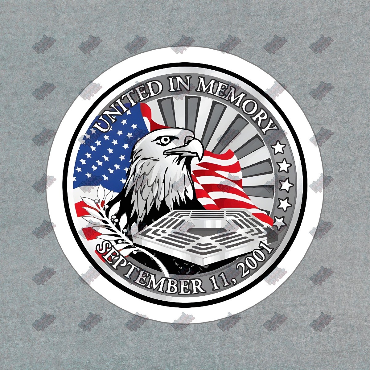 United in Memory 9/11 Vinyl Sticker Decal American Eagle, Patriotic #167939