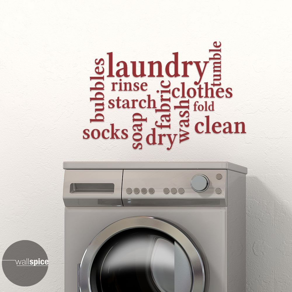 Laundry Room Words Mural Subway Art Vinyl Wall Decal Sticker