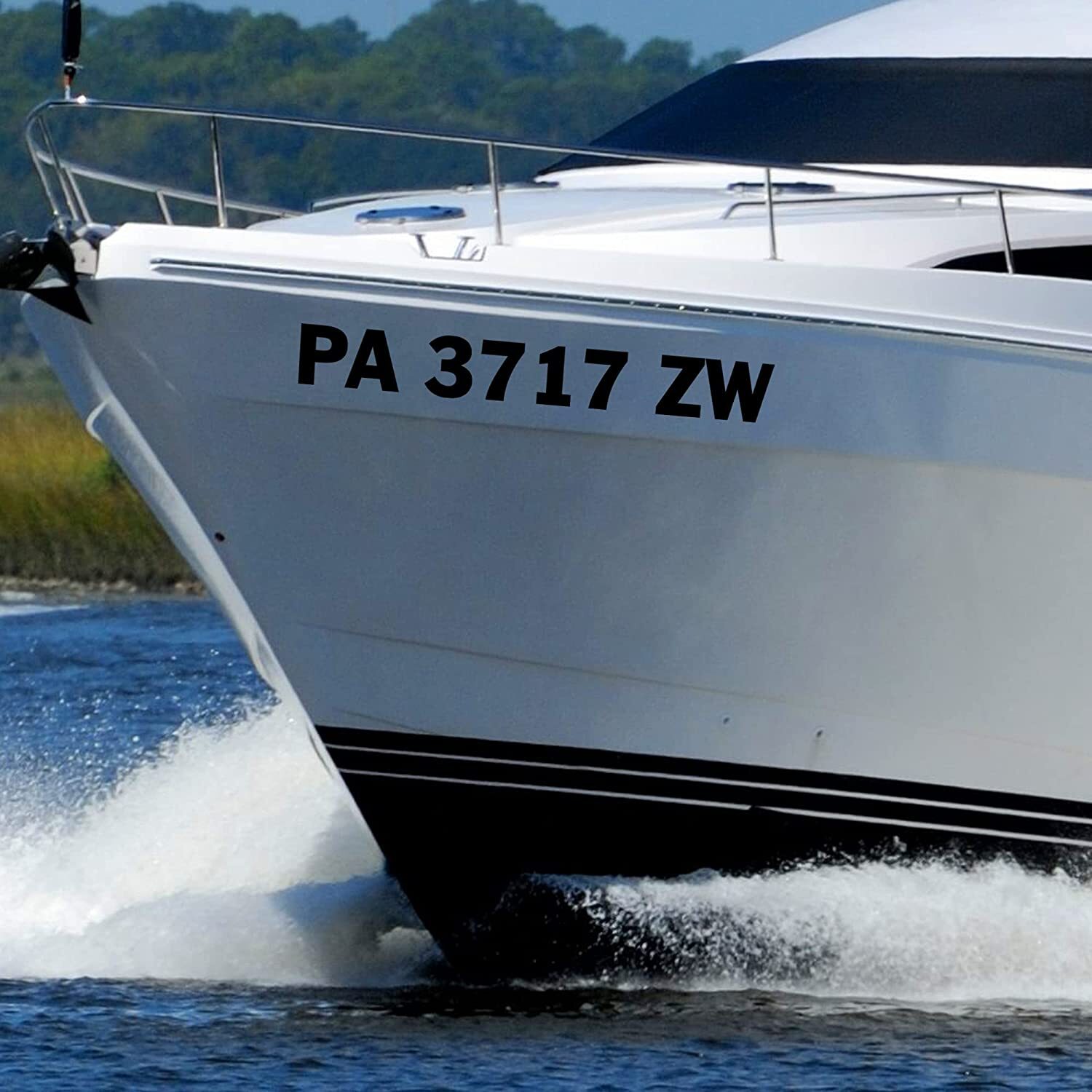 Personalized Decals Boat Registration Numbers and Letters Set of 2 VWAQ – CVD6