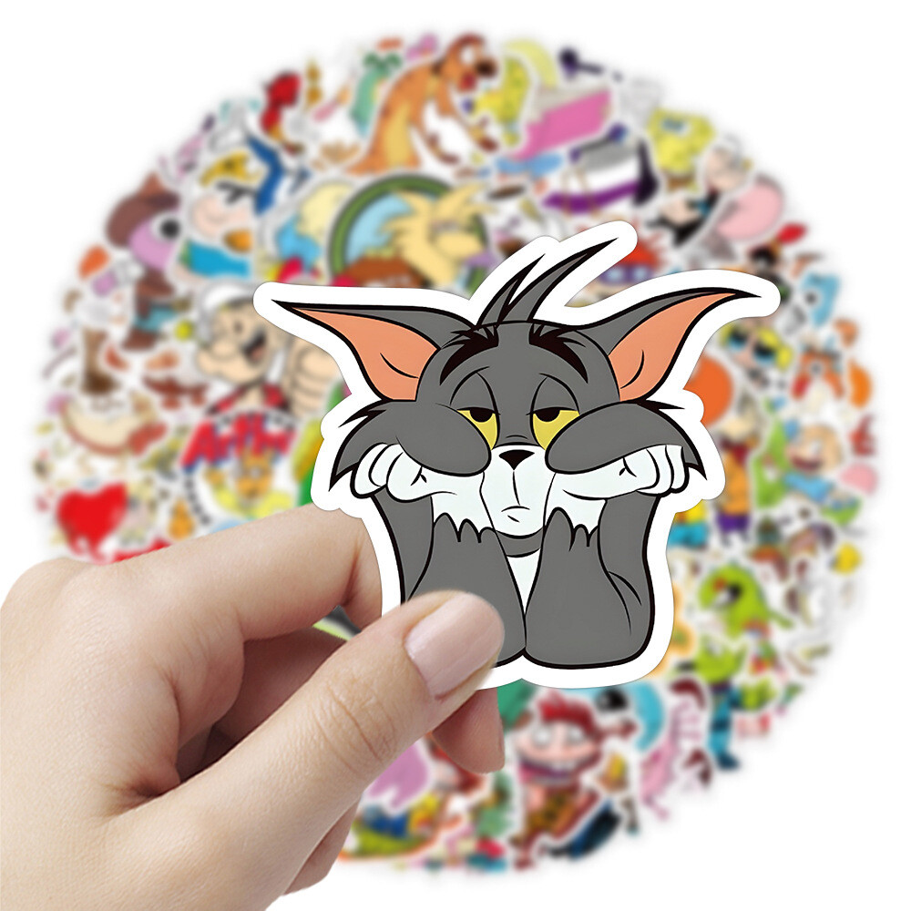 100Pcs 90s Cartoons90 Cartoon Sticker for Adults Teens Girls Water Bottles