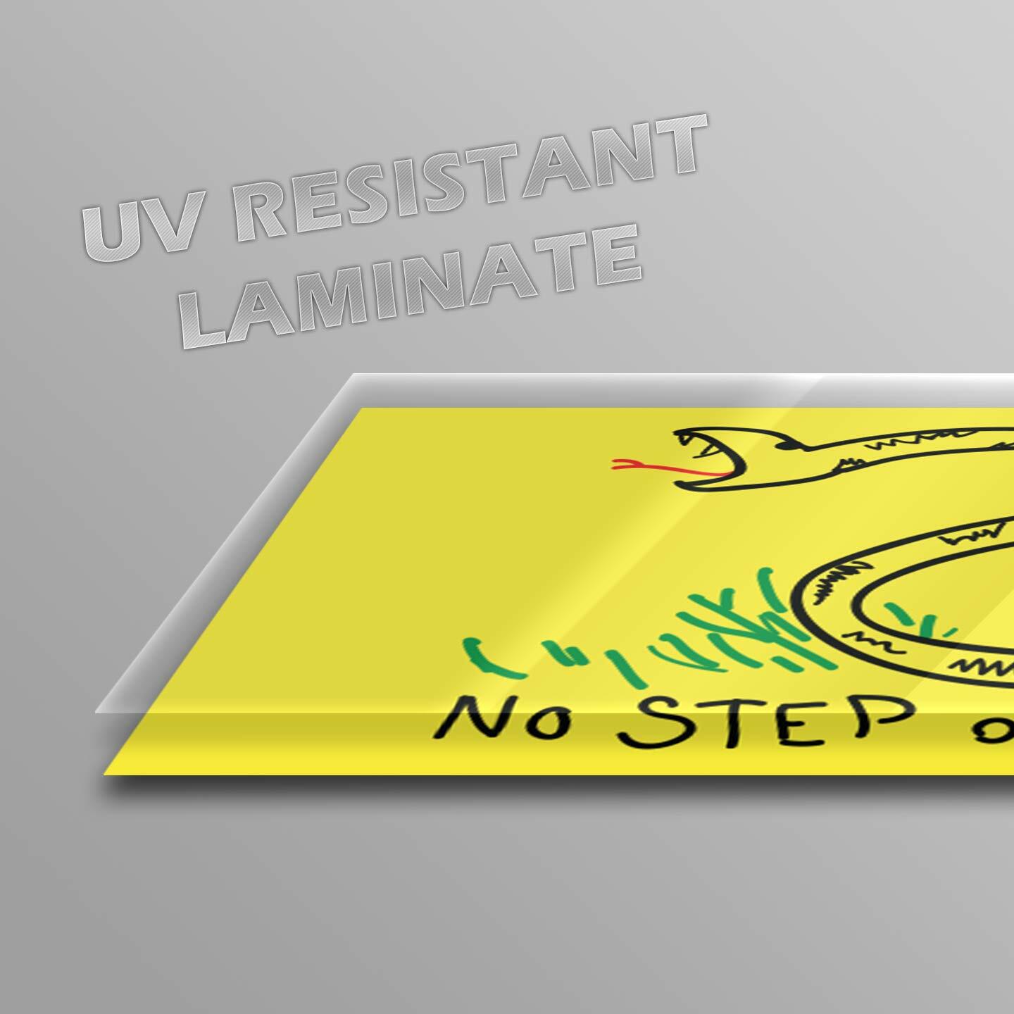 NO STEP ON SNEK FLAG STICKER FUNNY GADSDEN VINYL DECAL 2-PACK 5 BY 3 INCHES