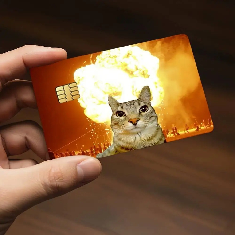 Credit card Skin Crying cat funny | meme Debit card skins | Custom Card Sticker