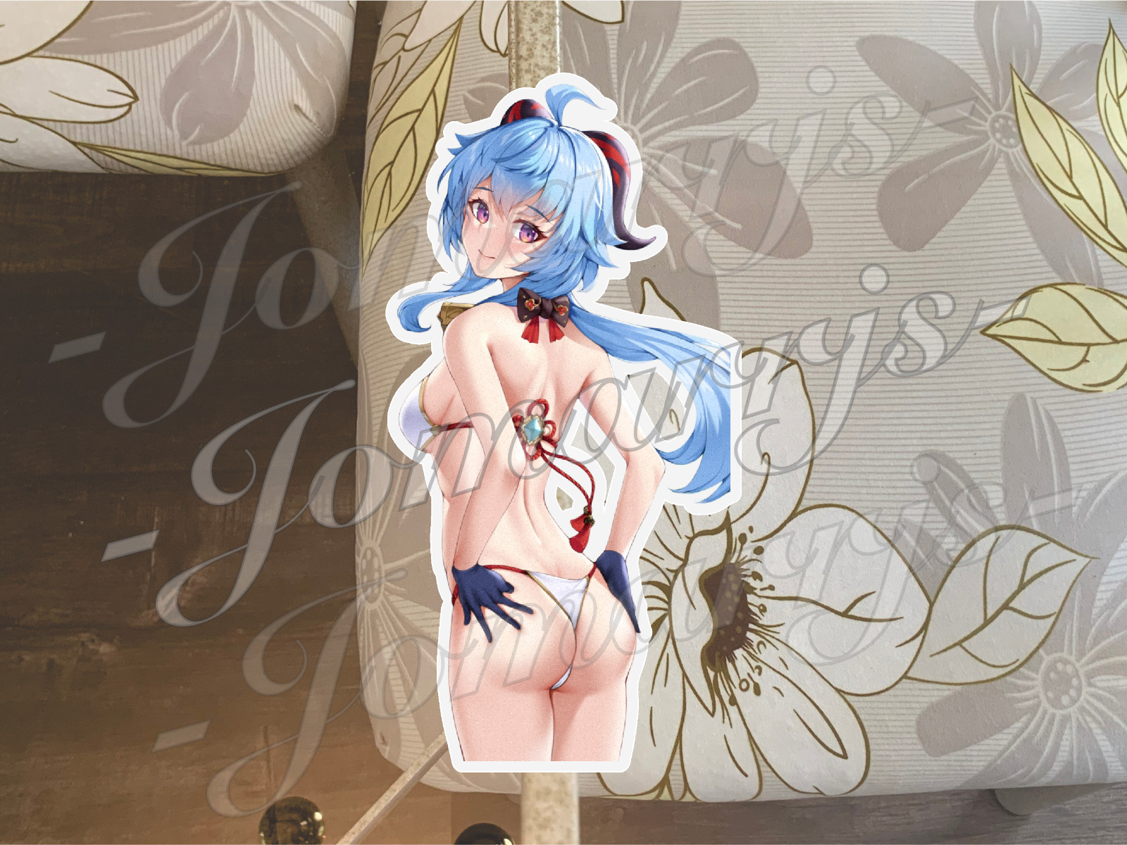 Genshin Impact Anime Gaynu Bikini Sticker Decal Vinyl 0001 pinup ecchi oppai