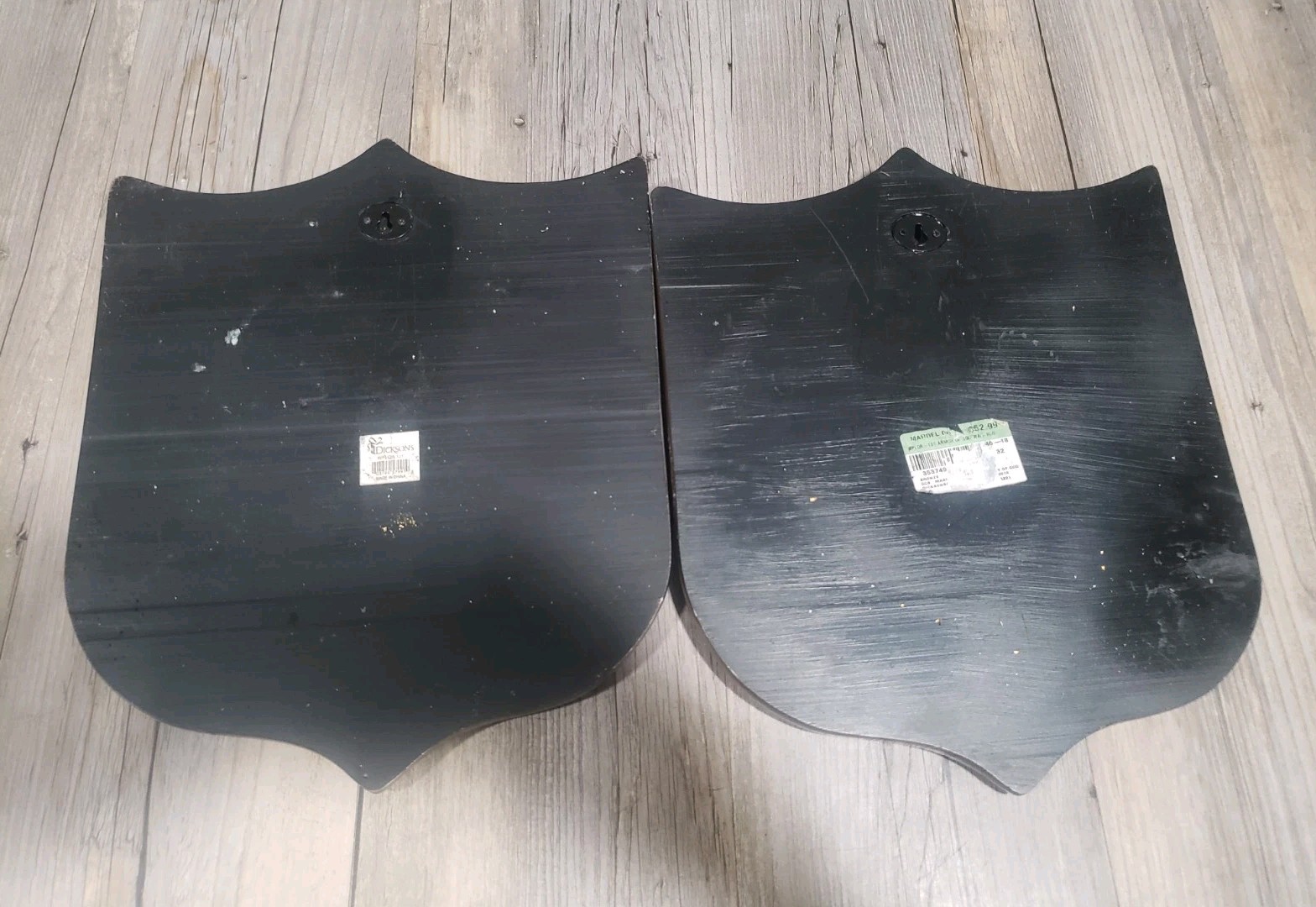 Set Of 2 Armour Of God Antique Brass Wall Plaques