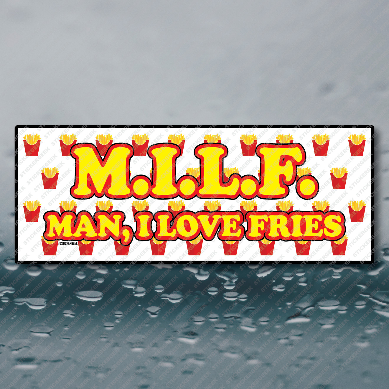 MILF Man I Love Fries Meme Prank Joke Funny Vinyl Decal Sticker 8×3