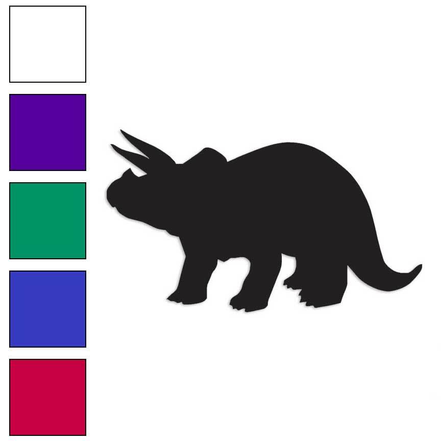 Triceratops Dinosaur, Vinyl Decal Sticker, Multiple Colors & Sizes #695