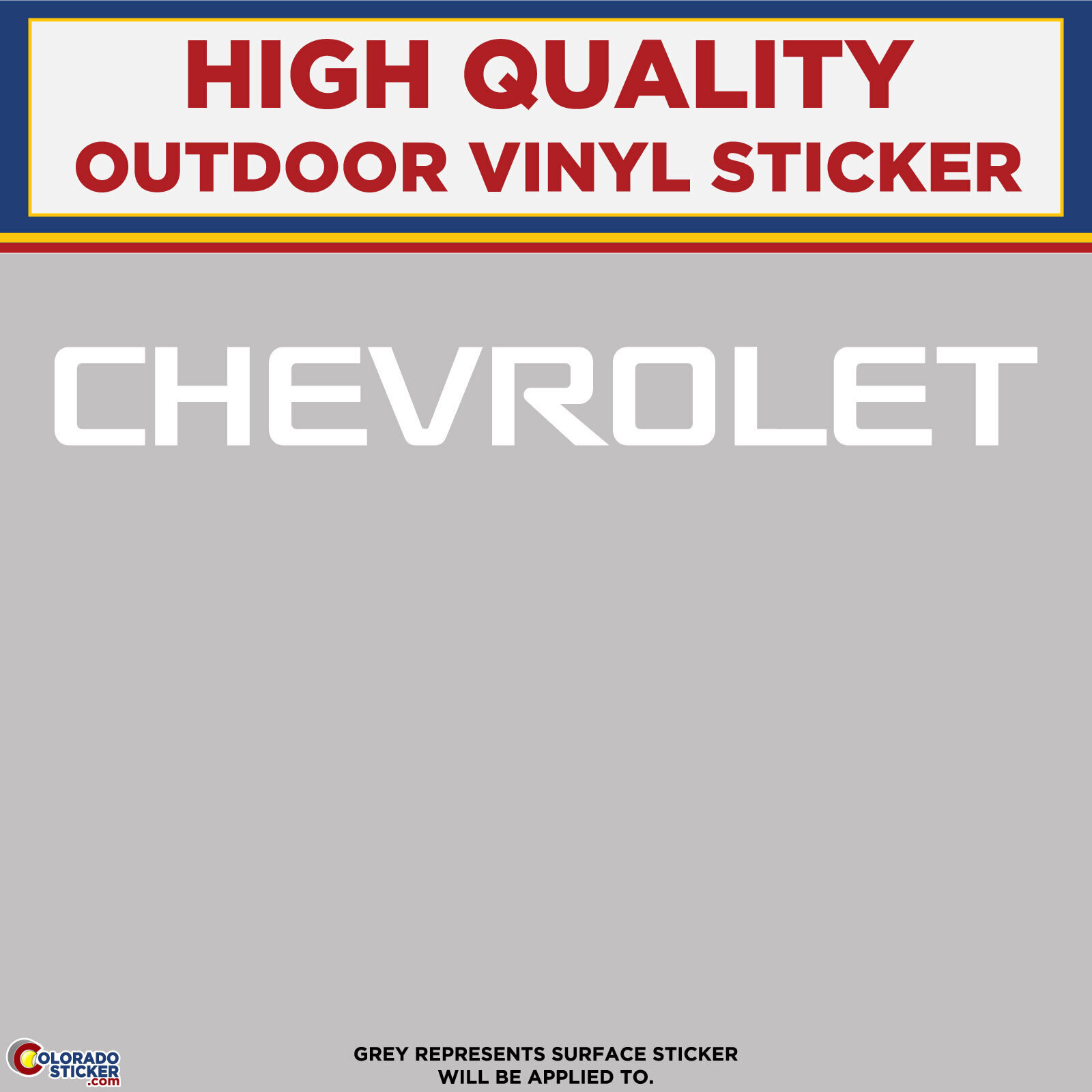 Chevrolet Text, Die Cut High Quality Vinyl Stickers