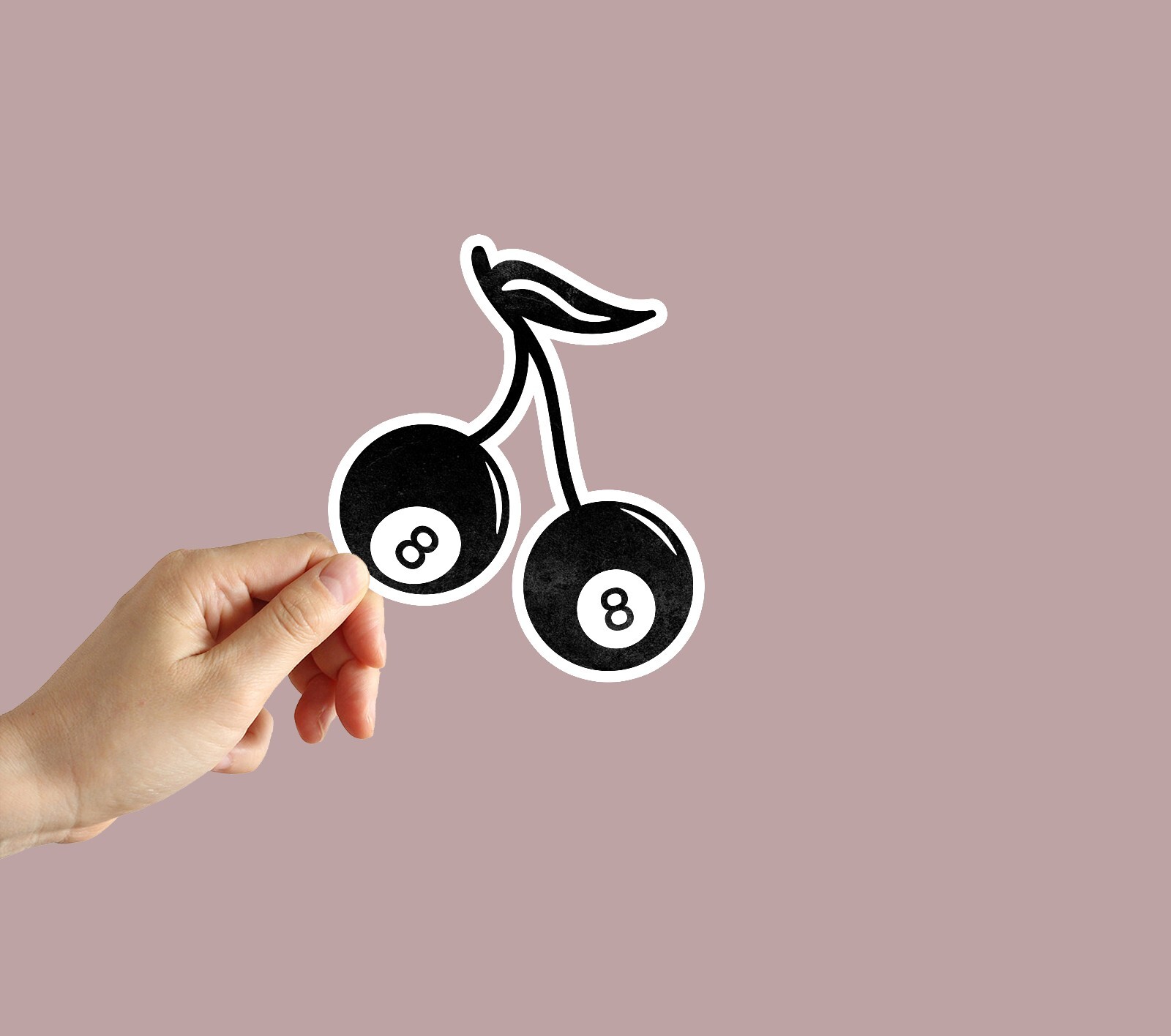 8 Ball Sticker Cherries Sticker Cute Water Bottle Laptop Notebook Sticker
