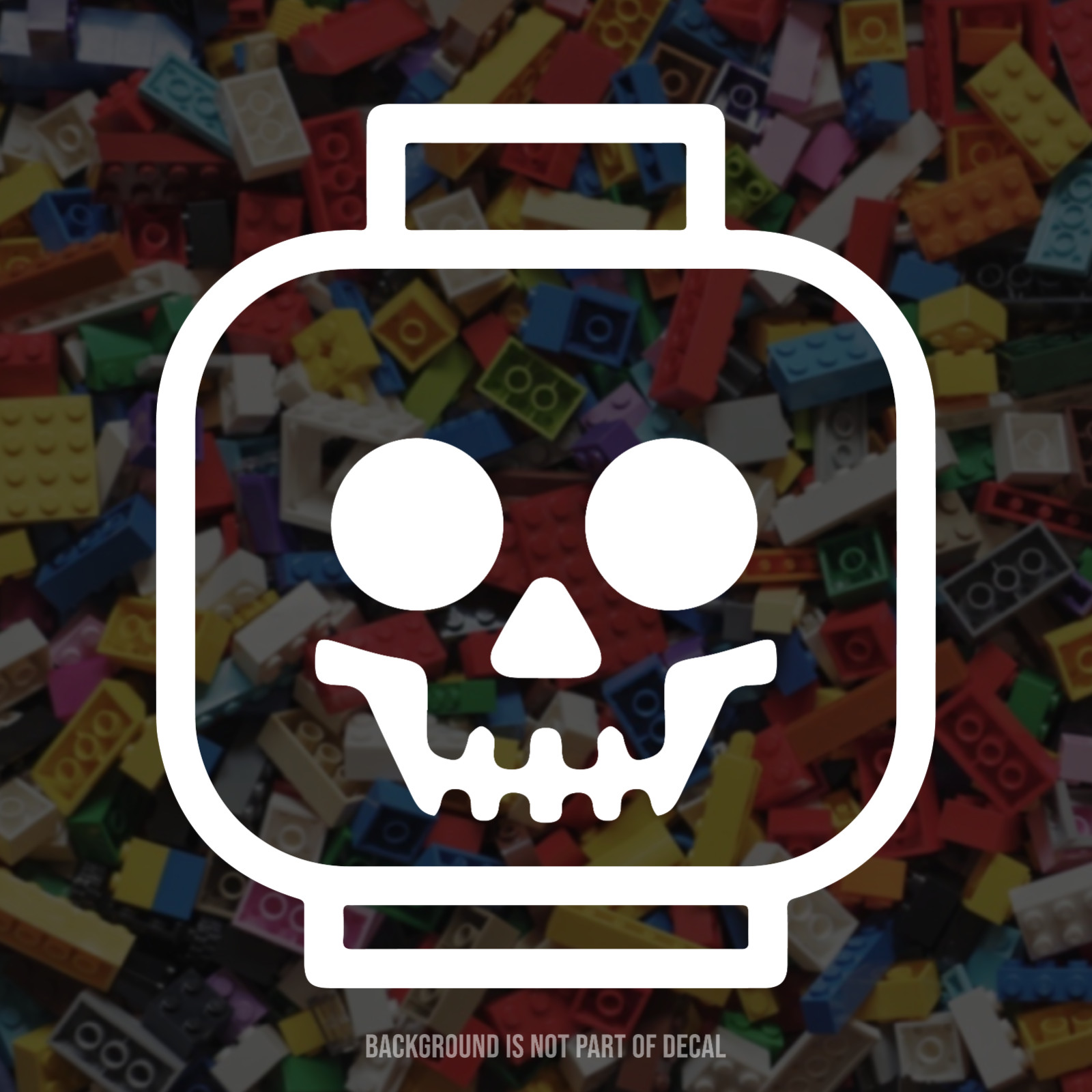 Lego Skull – Skeleton Head Vinyl Decal Sticker