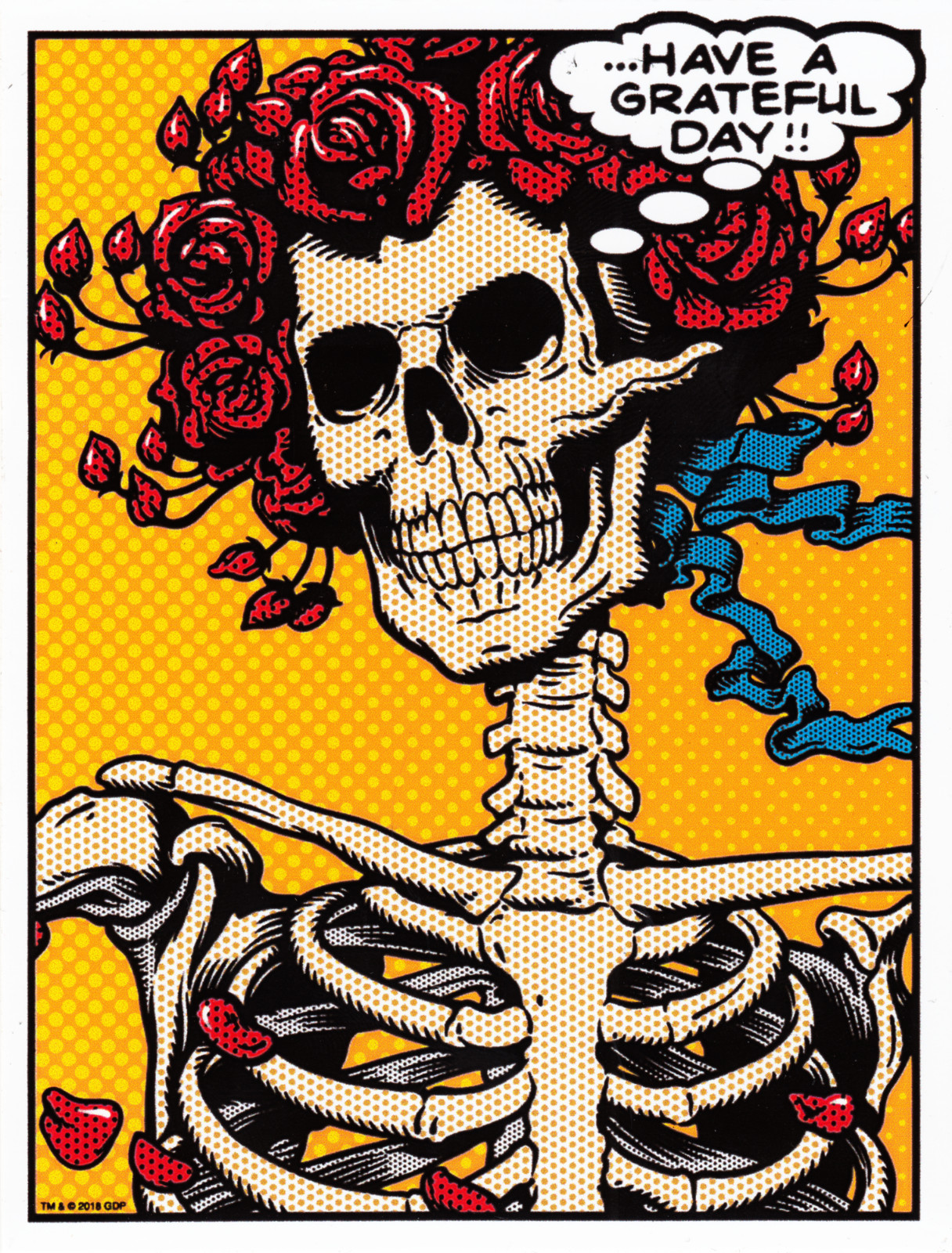 Sticker – Grateful Dead Pop Art Skeleton Rock Music Band 60s Sixties Decal 5706