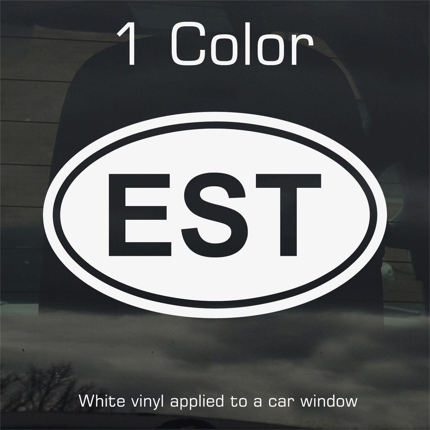 Estonia EST Oval Country Code Vinyl Decal Sticker for Car Window Laptop & Gifts