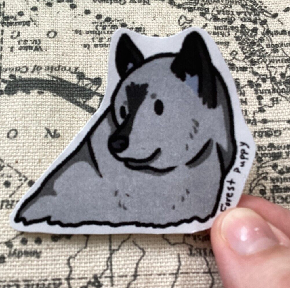 Cute Homemade Wolf Sticker -Matte Finish – Forest Puppy Free Shipping