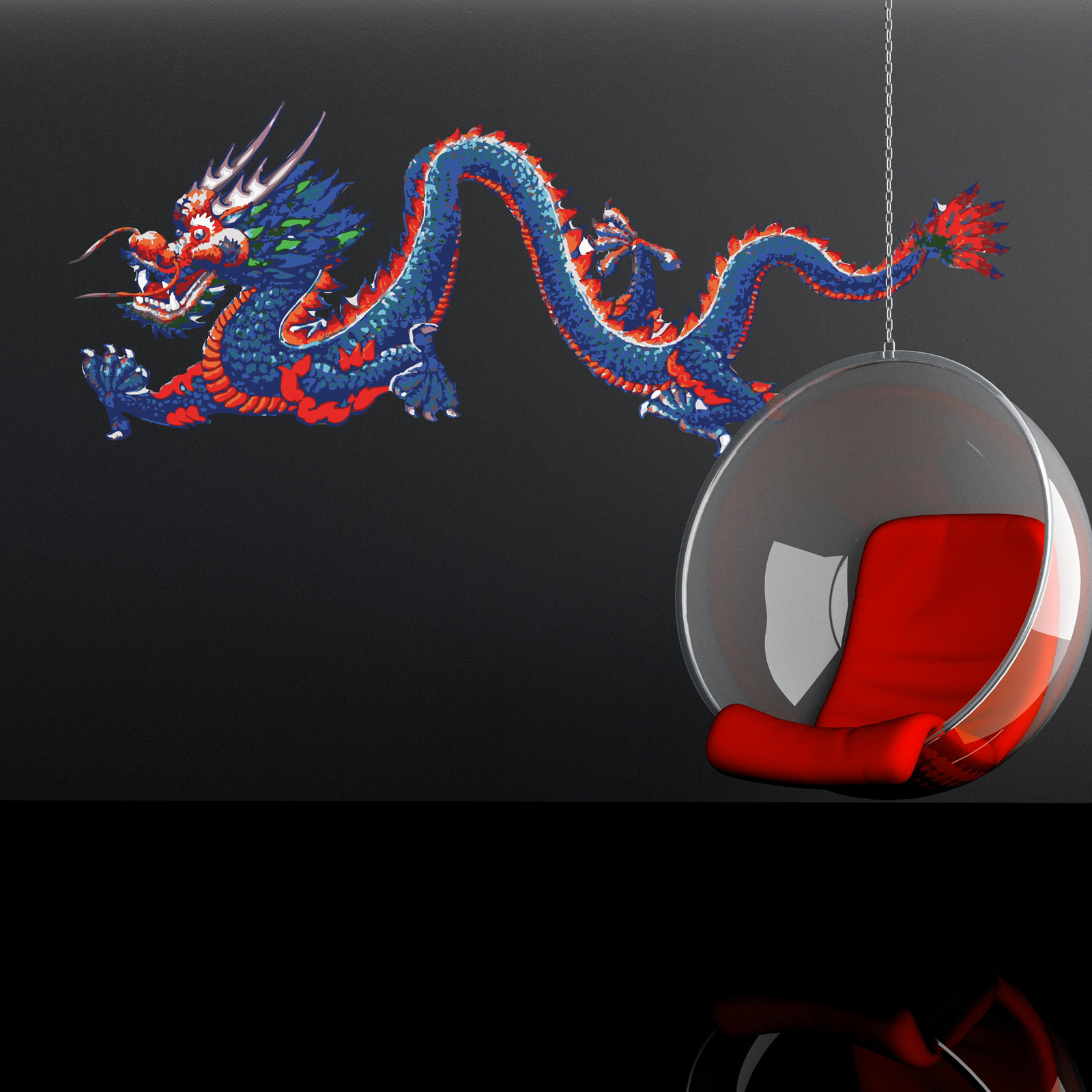 Chinese Dragon Graphic Vinyl Wall Decal Sticker #MMartin147