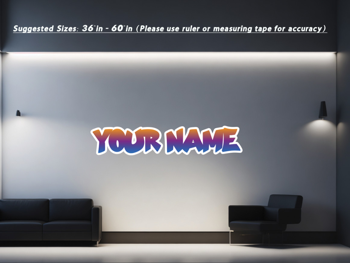 Custom Personalized Vinyl Graffiti Name Decal Sticker Car Window Tumbler Flask