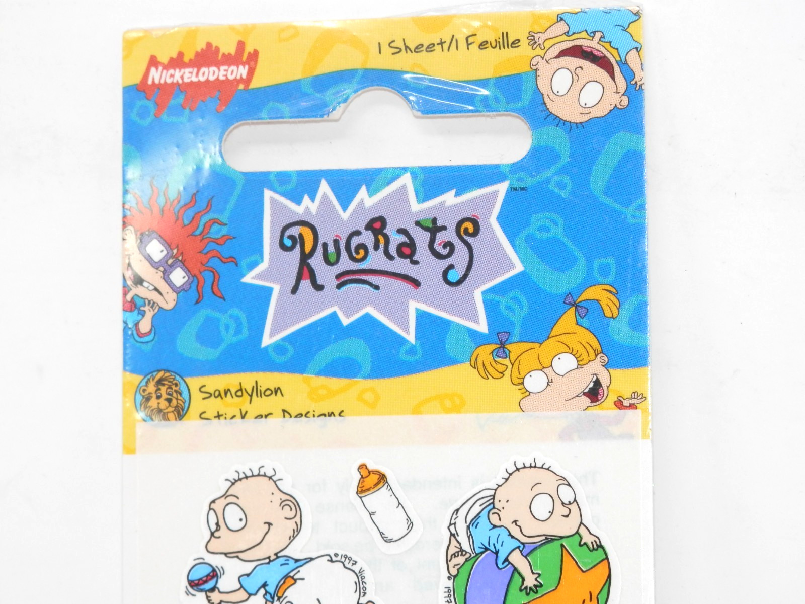 Sandy Lion RUGRATS Nickelodeon Stickers Decal Vintage 1997 Tommy Pickles SEALED