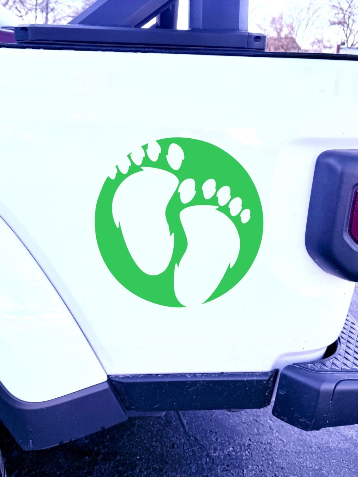 Bigfoot print decal vinyl decal for cars trucks laptop most smooth surfaces