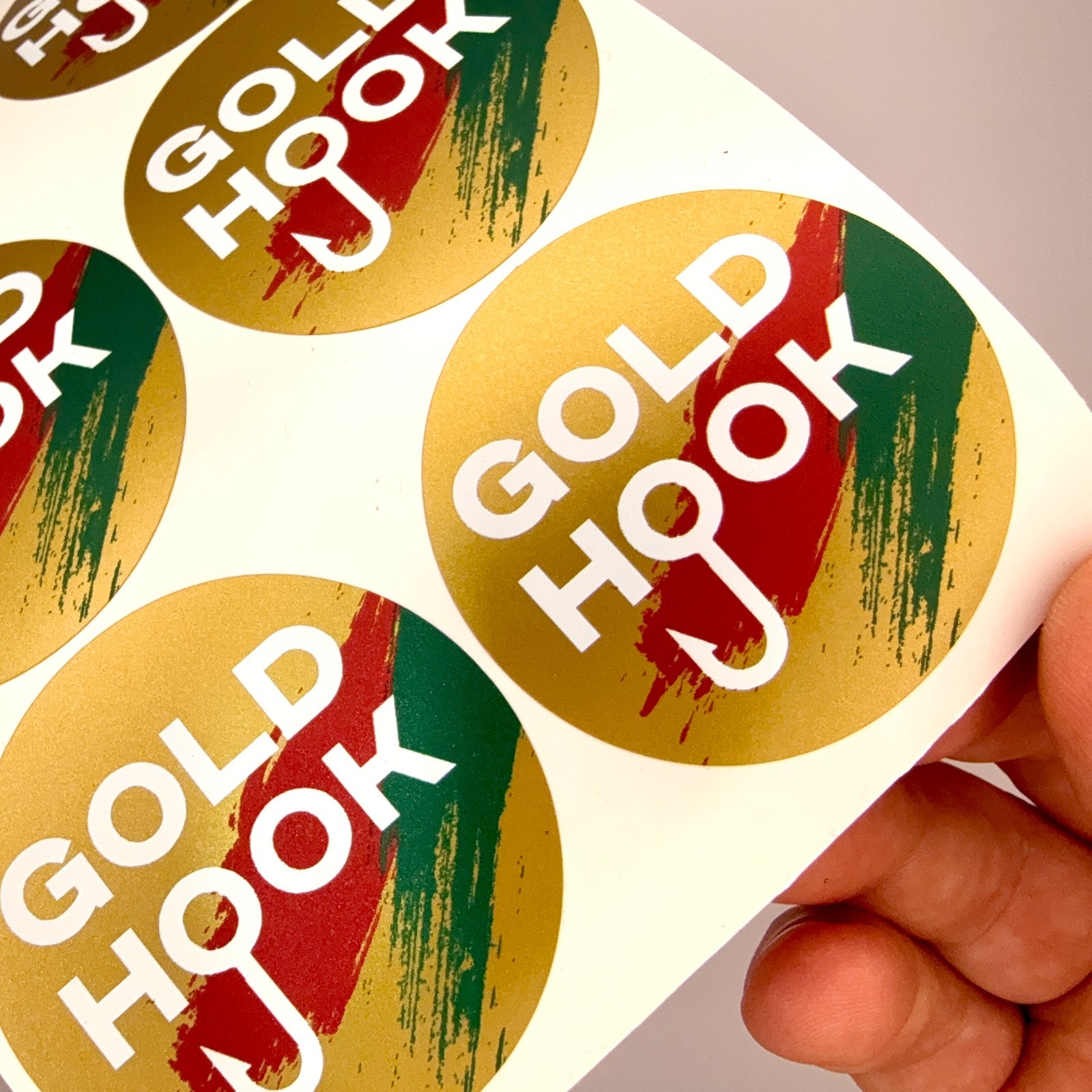 Custom Gold Stickers – Personalized Labels with Logo, Text, 1.5-5 inch, Qty 100