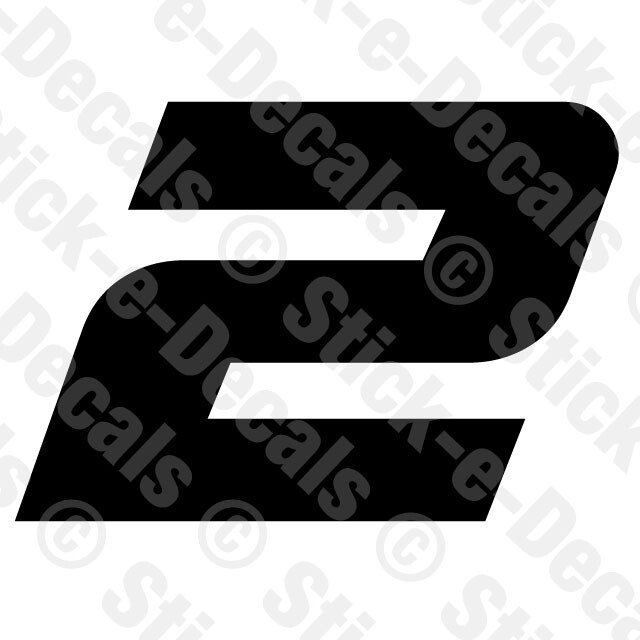 Number TWO 2 Vinyl Die Cut Decal Sticker – RACING NUMBER Custom A4