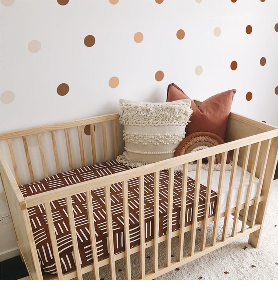 Boho Polka Dot Wall Stickers – Kids Nursery Vintage Decor for Boys & Girls Room