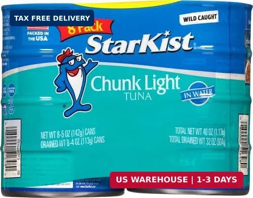 StarKist Chunk Light Tuna in Water, 5 oz (Pack of 8)