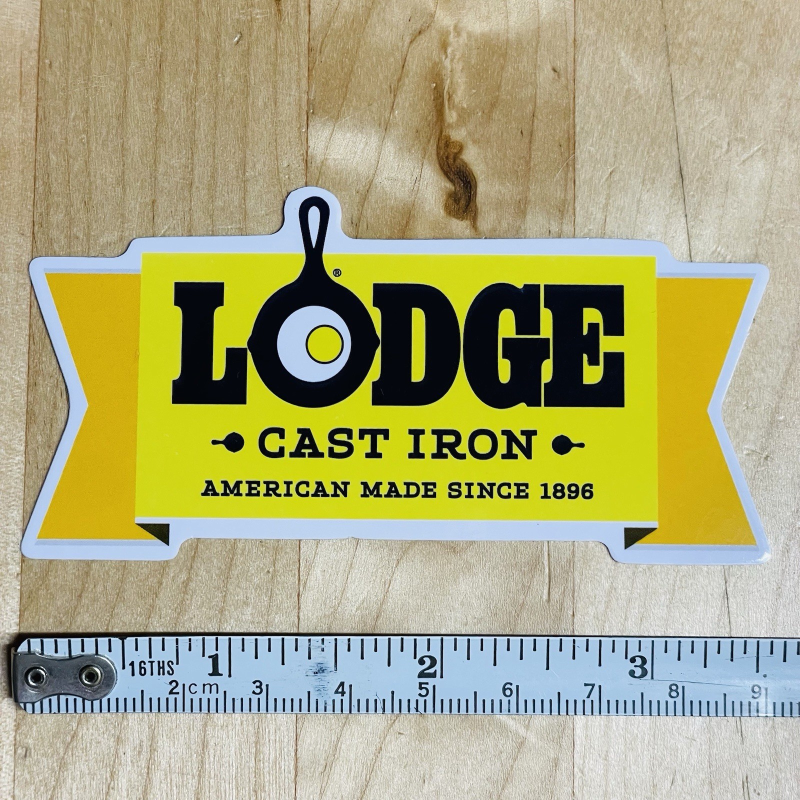 Lodge Cast Iron USA 3.5" Glossy Vinyl Outdoor Sticker Camping Gear Stove Decal