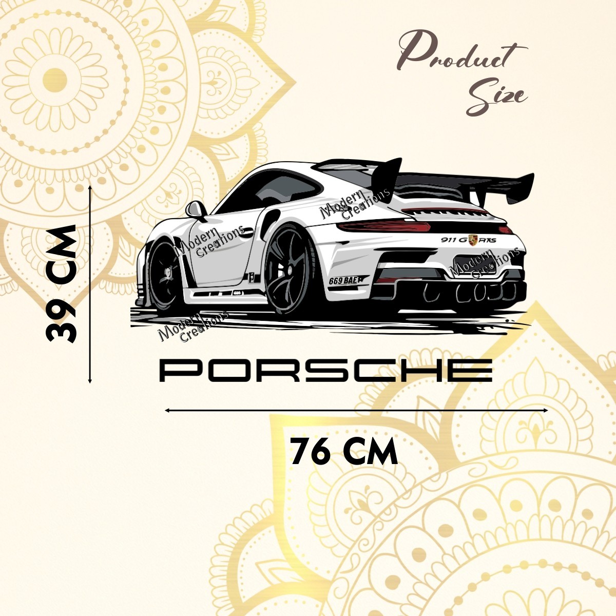 Porsche 911 Sports Car Wall Stickers Room Decor Vinyl Decal Mural Home Art DIY