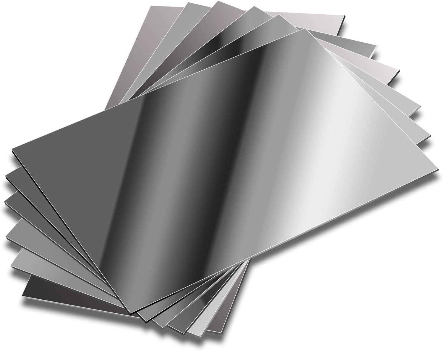 Durable Flexible Mirrors – 6 Pack Self-Adhesive Silver Tiles for Safe Home Decor