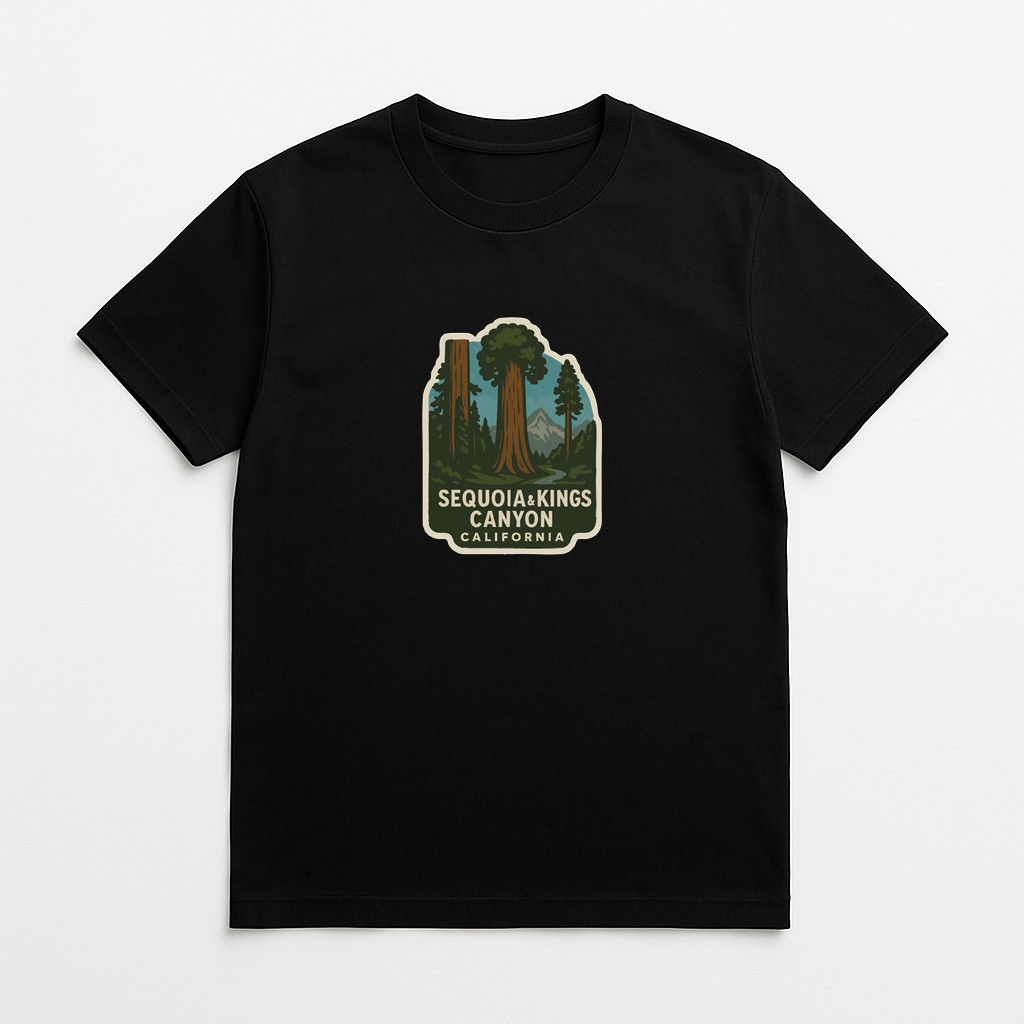 Sequoia & Kings Canyon California Iron On Heat Transfer Vinyl HTV Symbolic