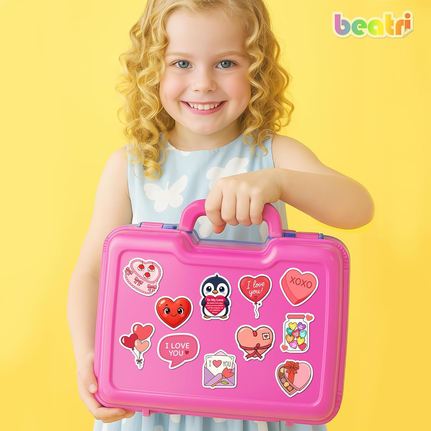 BEATRI Love Stickers 50Pcs Waterproof Vinyl Valentine's Day Gifts Decor & Party