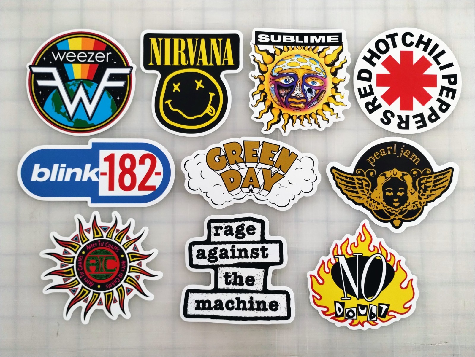 90's Alternative Vinyl Lot Pack (10 Stickers) SET 1 sublime nirvana blink 182