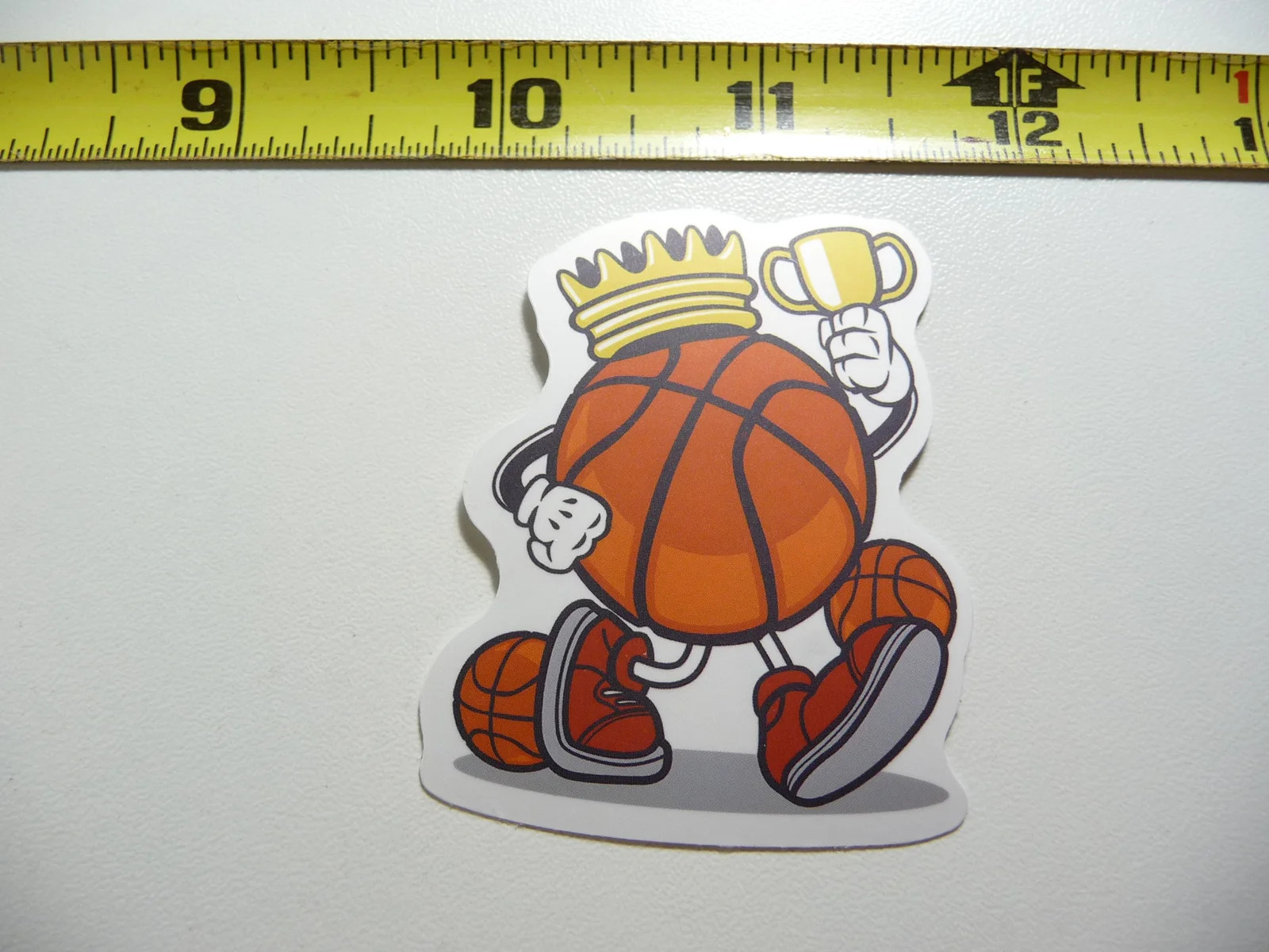 BASKETBALL KING CROWN SMALL STICKER DECAL GAME ATHLETIC SPORTS GAME