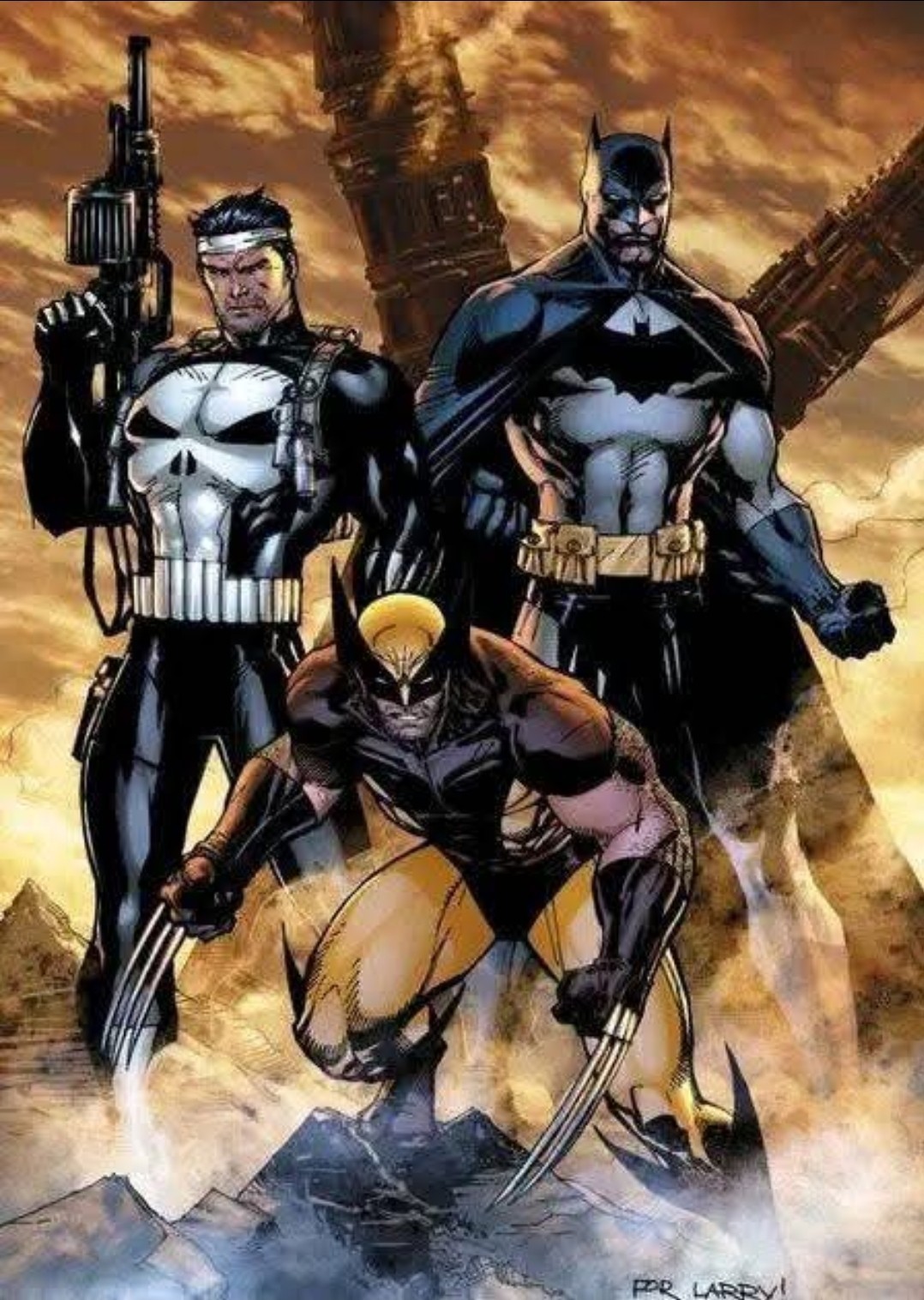 MARVEL/DC X CROSSOVER X BATMAN X PUNISHER X WOLVERINE X VYNIL HIGH-GLOSS 4 INCH