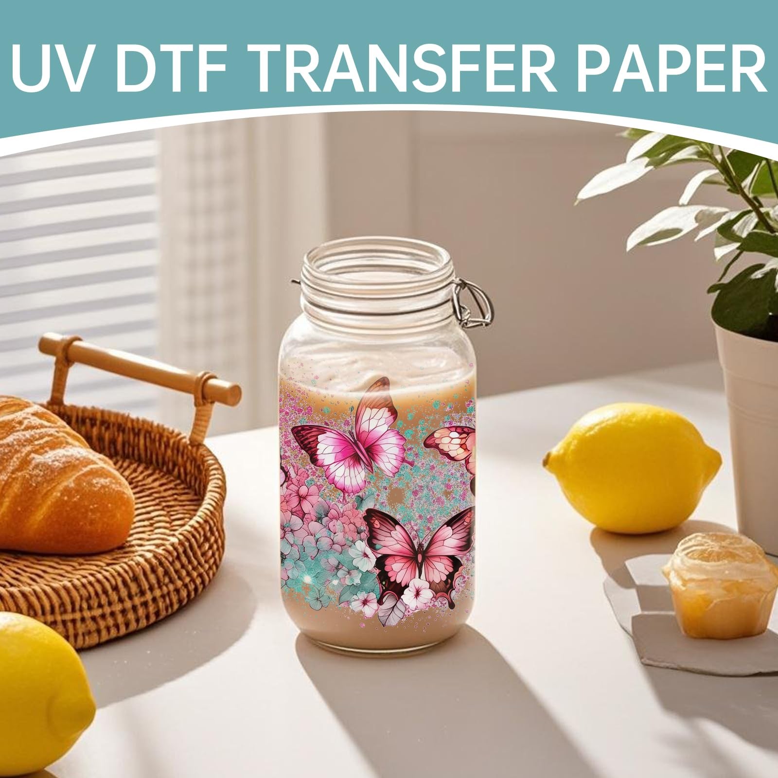4 Sheets 16oz UV DTF Cup Wrap – Removable – DIY UV DTF Transfer Papers for Mu…