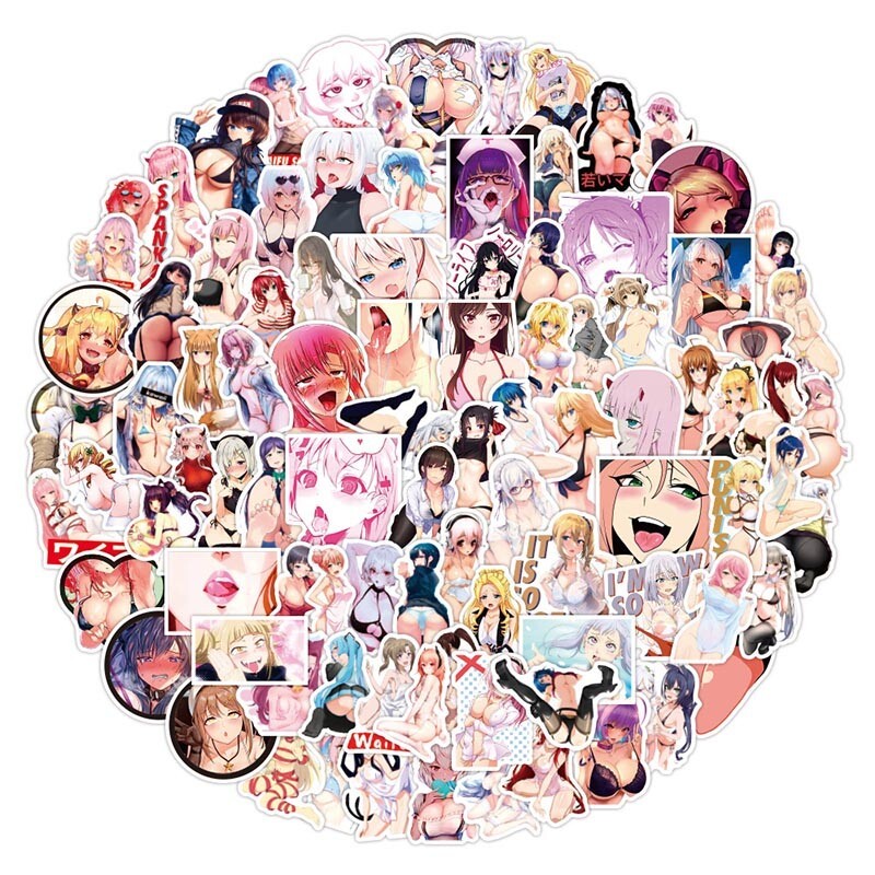 100 Sexy Legs Anime Girls Waifu Women Vinyl Stickers Hentai Ahegao Feet Decals