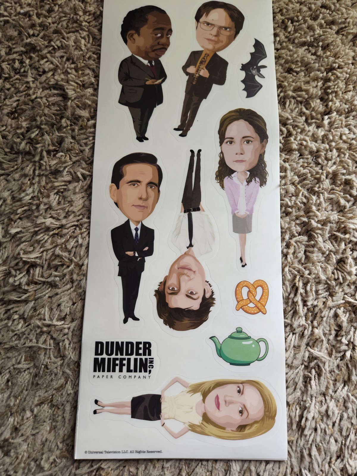 The Office Michael Scott Dunder Mifflin Dwight Sticker Sheet 10 Wall Decals