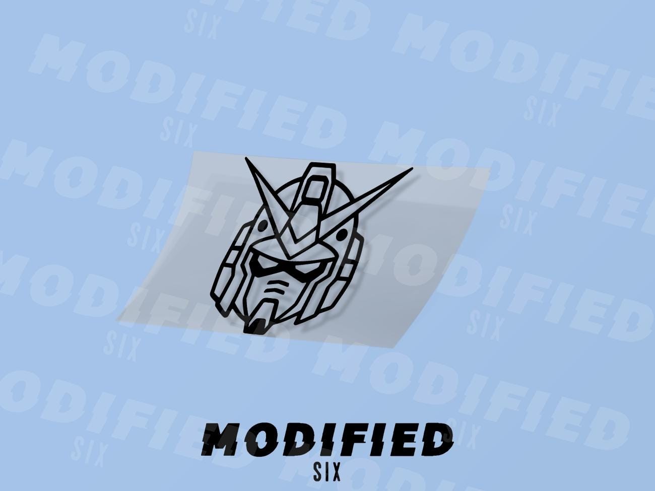 Gundam Pilot Helmet Decal Style 1 Anime Vinyl Car Sticker 55+ Colors