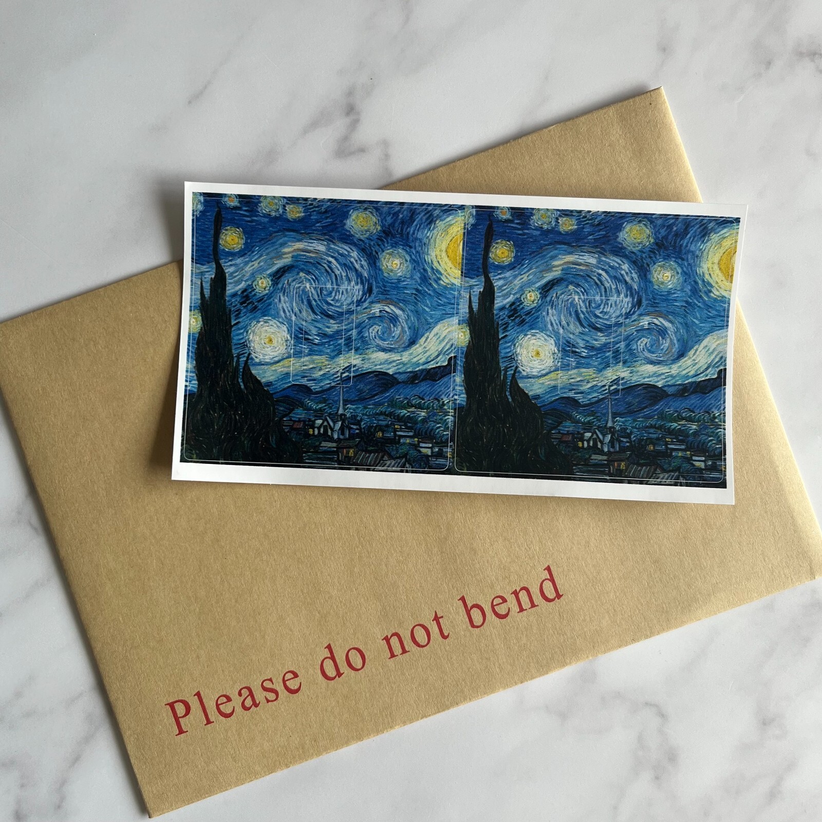 Pack of 2 Starry Night, Vincent Van Gogh Art Design for Single Light Switch