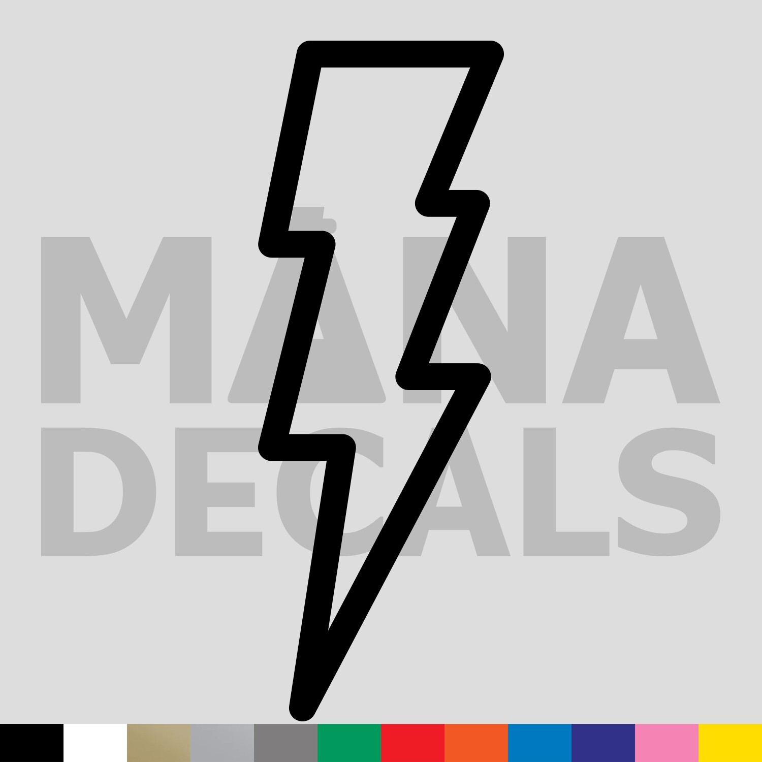 Lightning Bolt Outline Vinyl Die Cut Decal Sticker – Shock Electric Power Charge